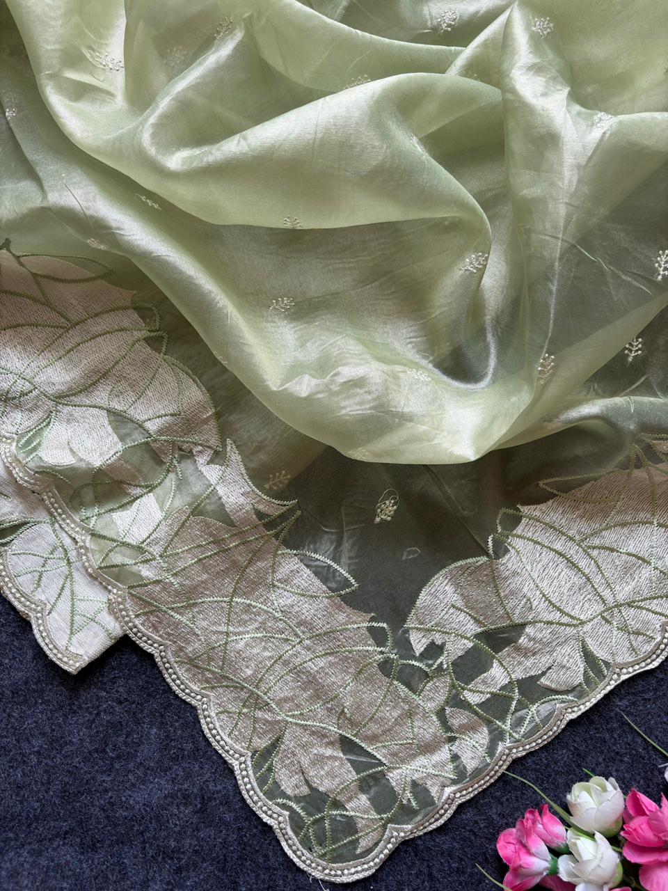 Wedding Season Crush Organza Saree
