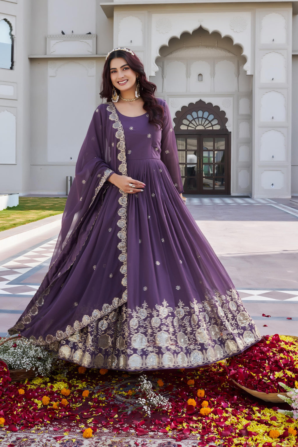 New Festival Long Gown & Duptta