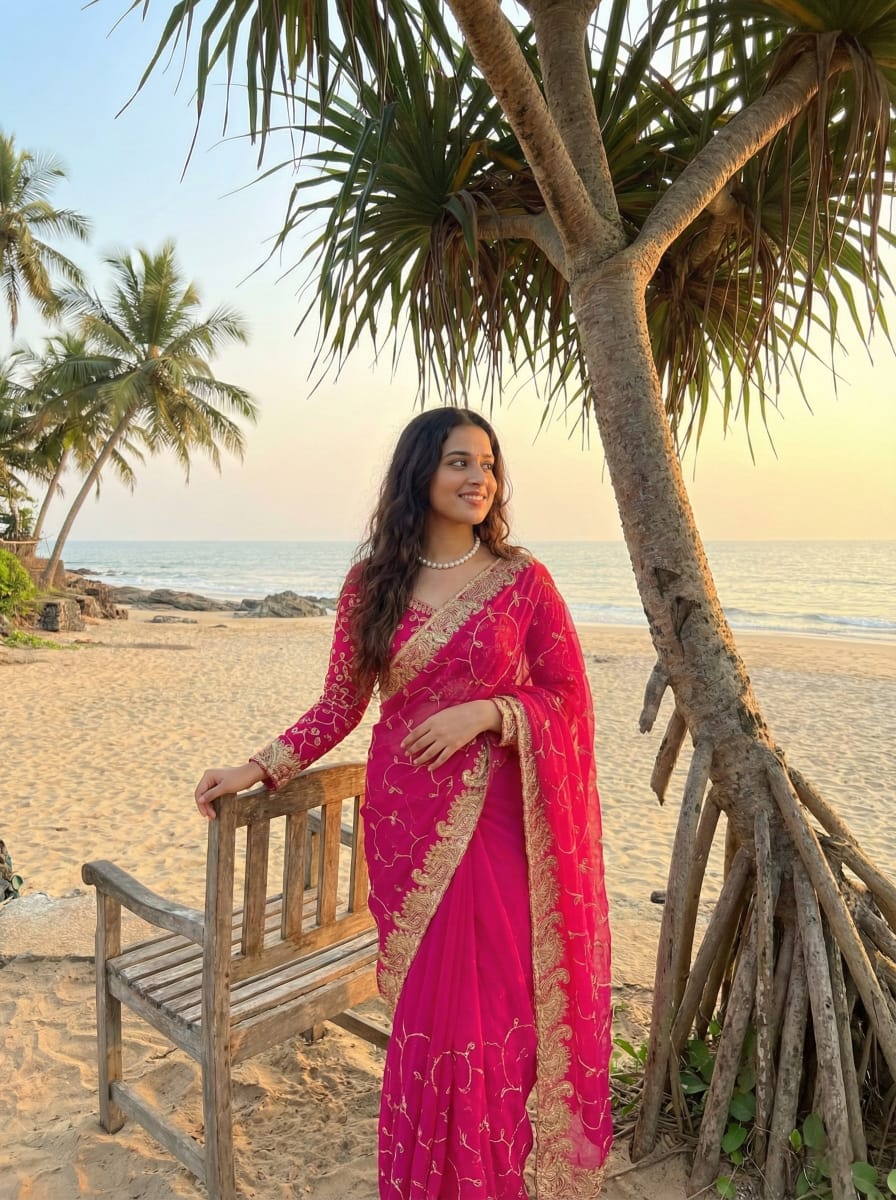 Very Soft nd Elegant Georgette Fabric Saree