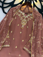 Heavy Faux Georgette Top Dupptta Set