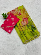 Soft Tabby Floral Print Saree