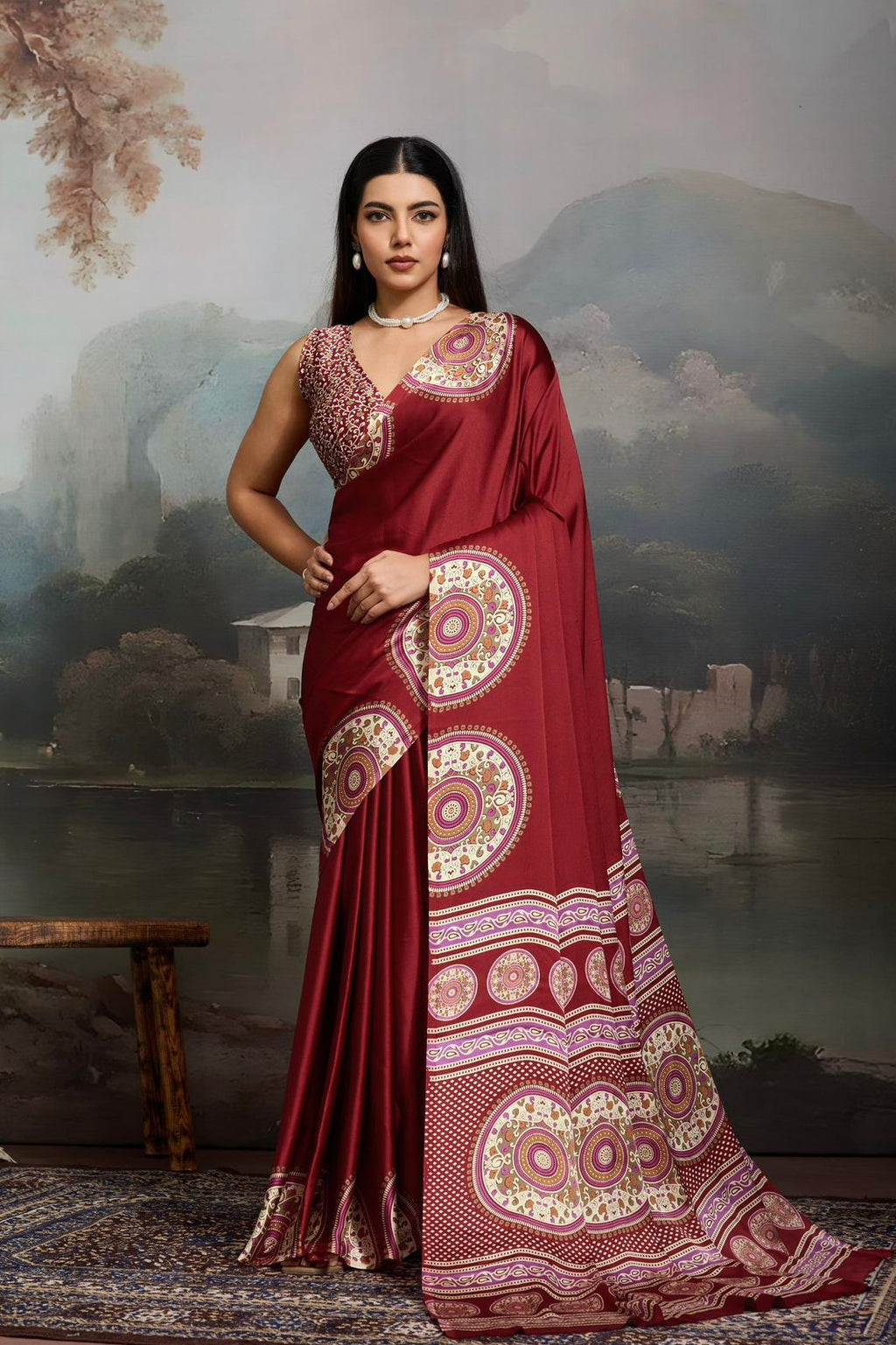 PURE SATIN SILK SAREE
