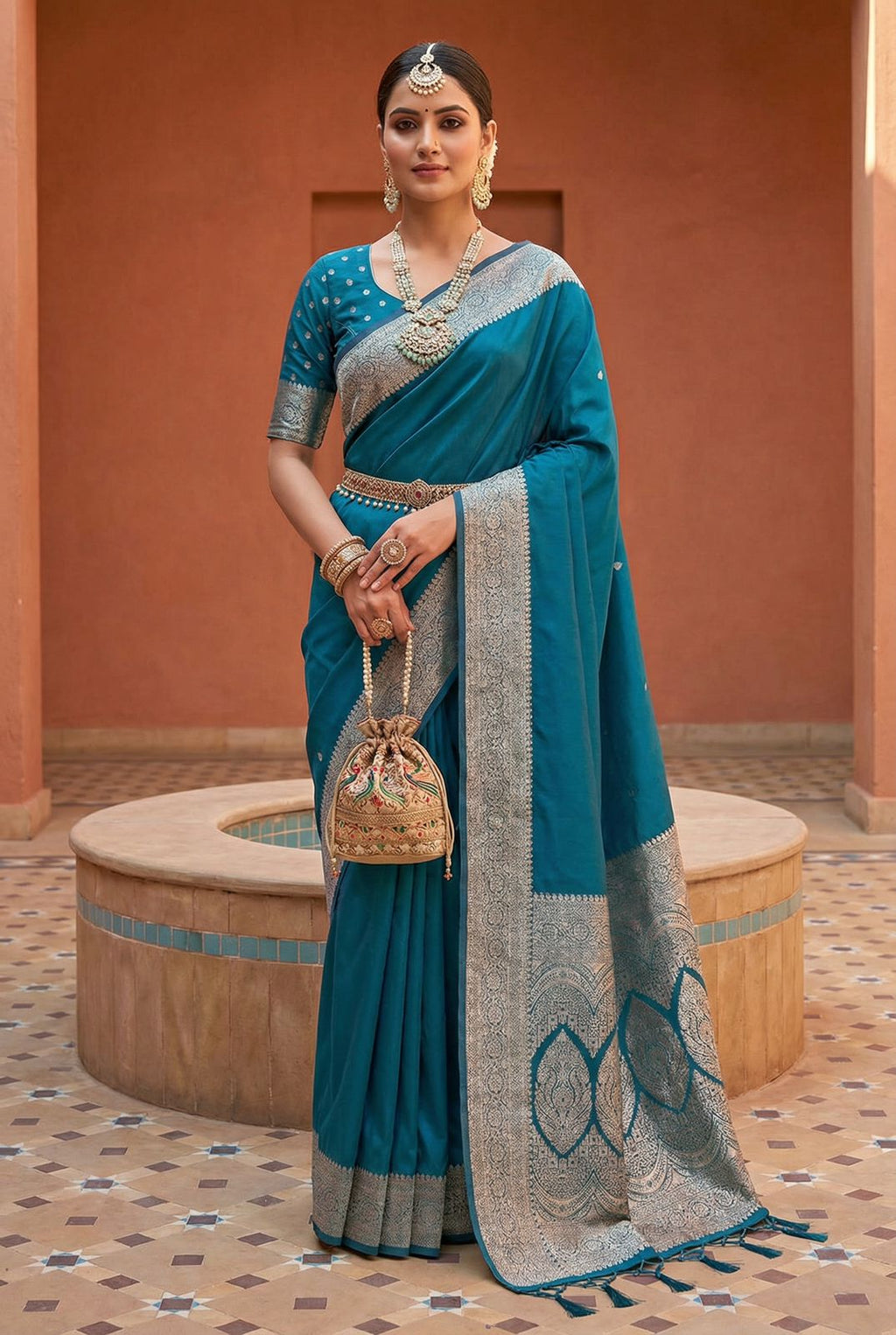 Soft Premium Banarasi silk fabric saree