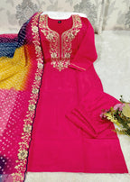 LAHERIYA KURTI WITH DUPATTA