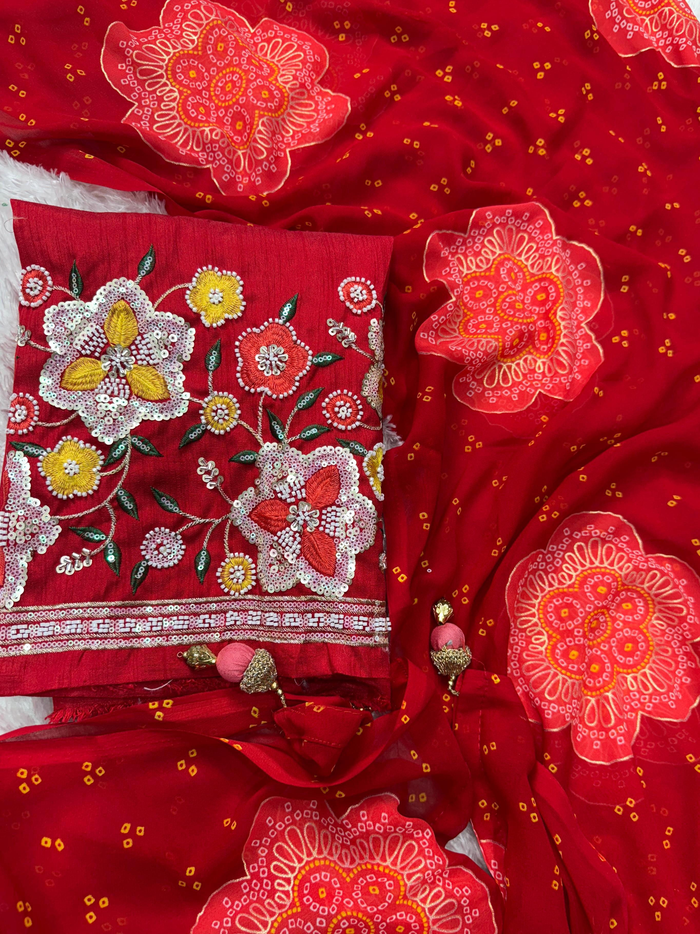 PREMIUM GORGETTE SAREE❤️