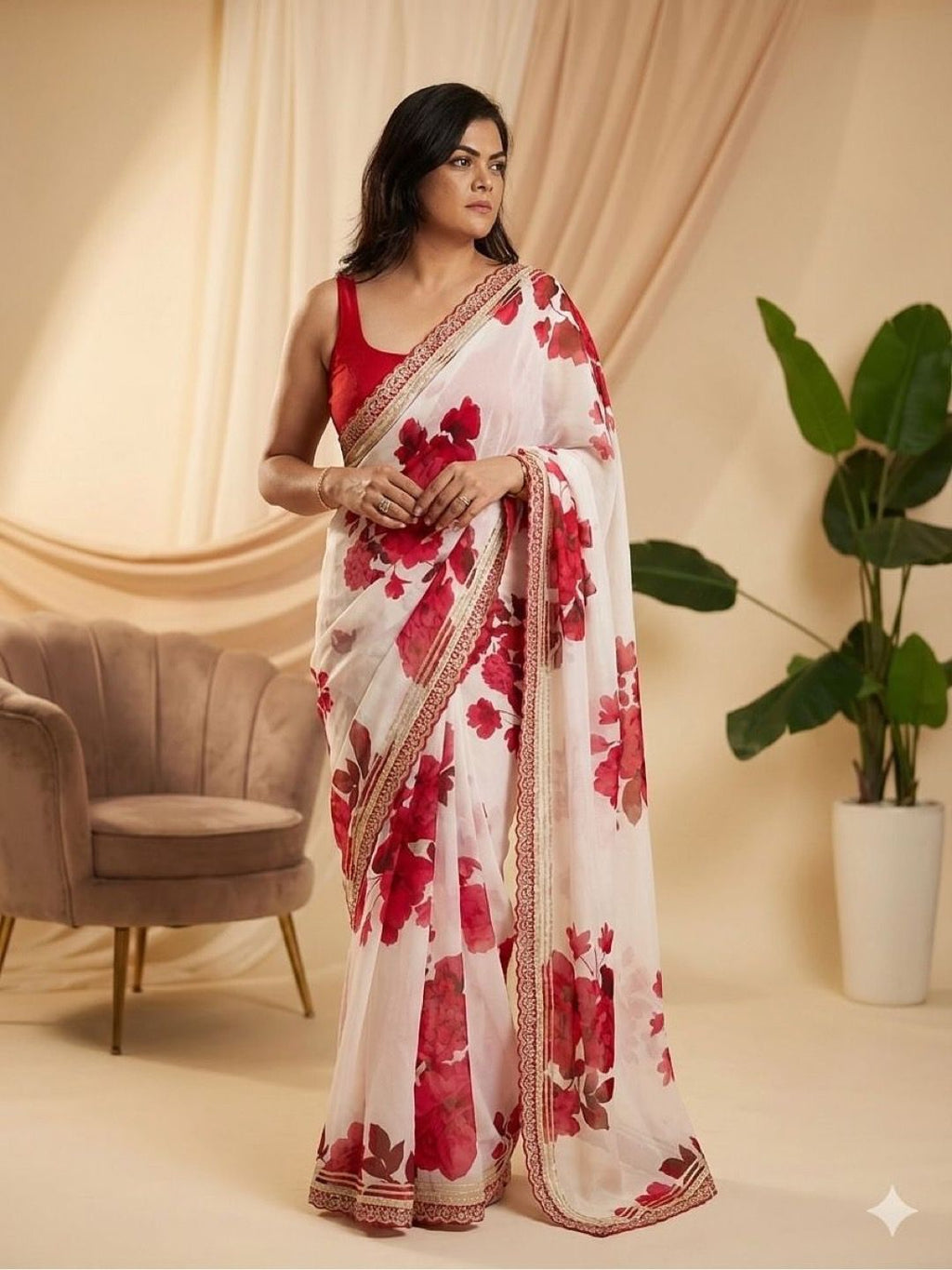 Soft Georgette With Beautiful Floral Print