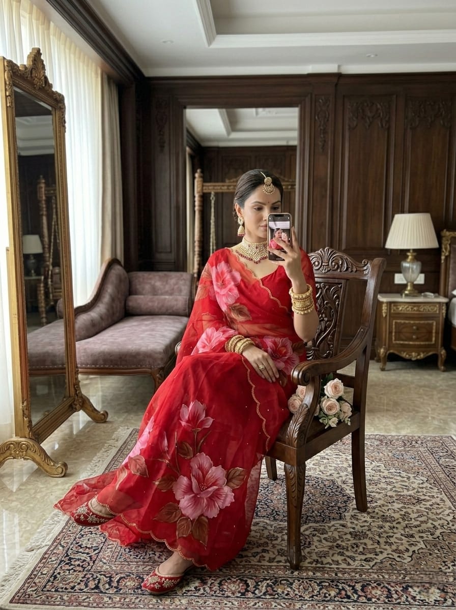 Lavisha Pure Soft Alphino Chiffon Saree
