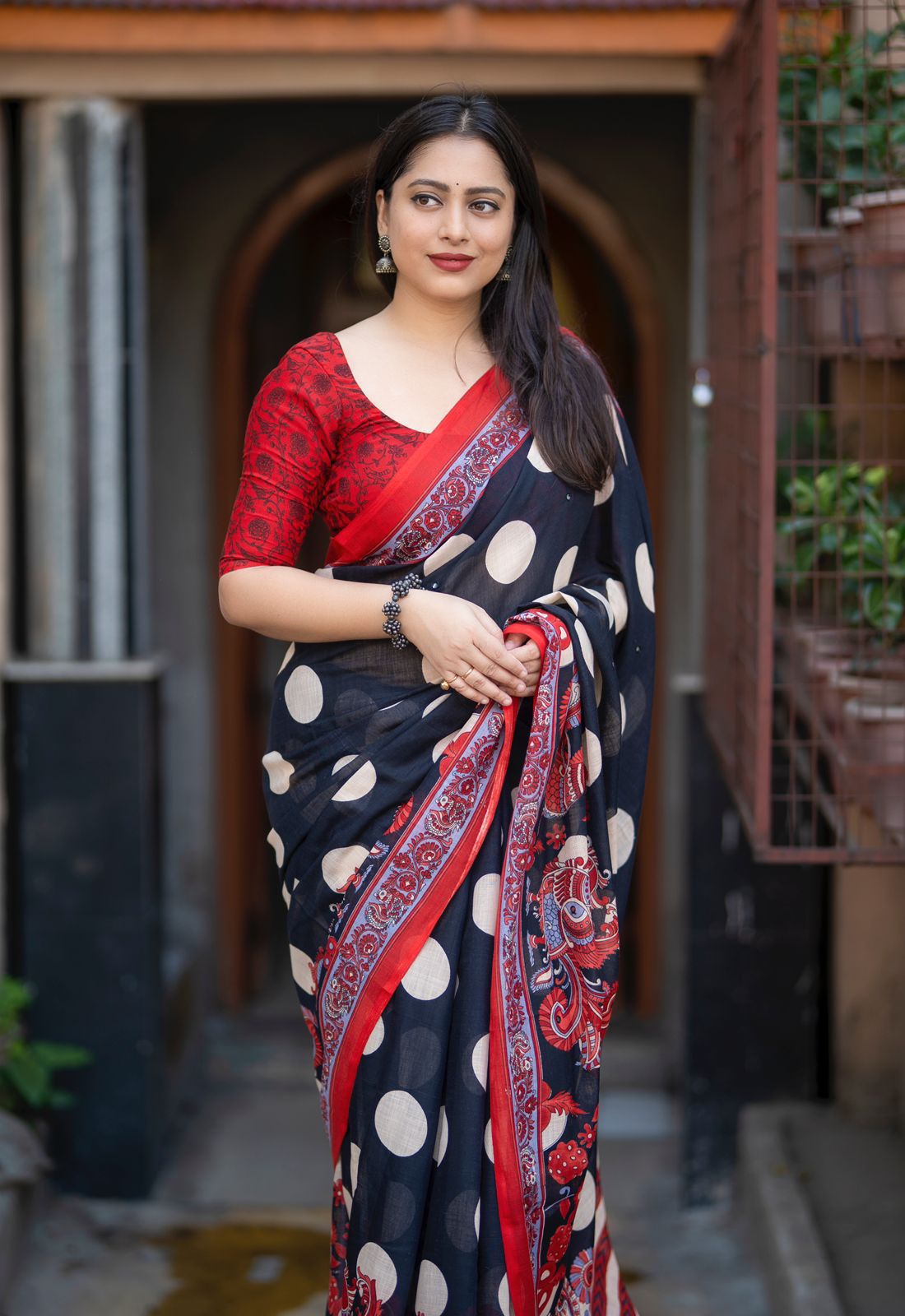NEW FANCY LINEN SAREE