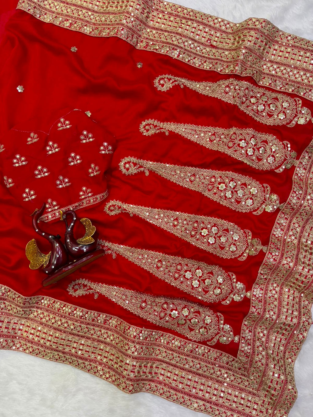 PREMIUM DESIGNER DURGA POOJA  WEDDING SAREE