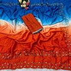 Pure Soft Chinon Peding 2d Saree