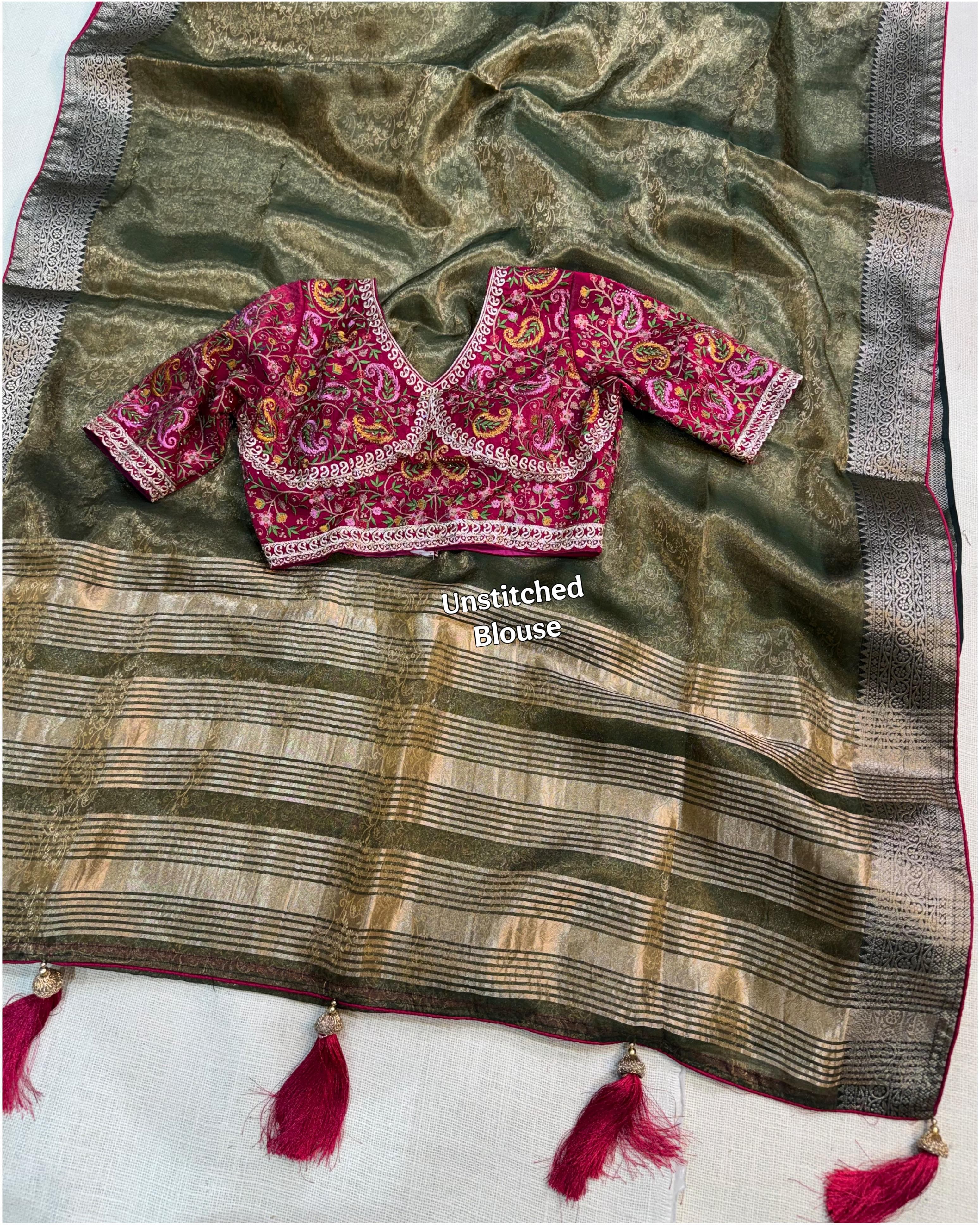 Gadhwal Fandy Silk Saree