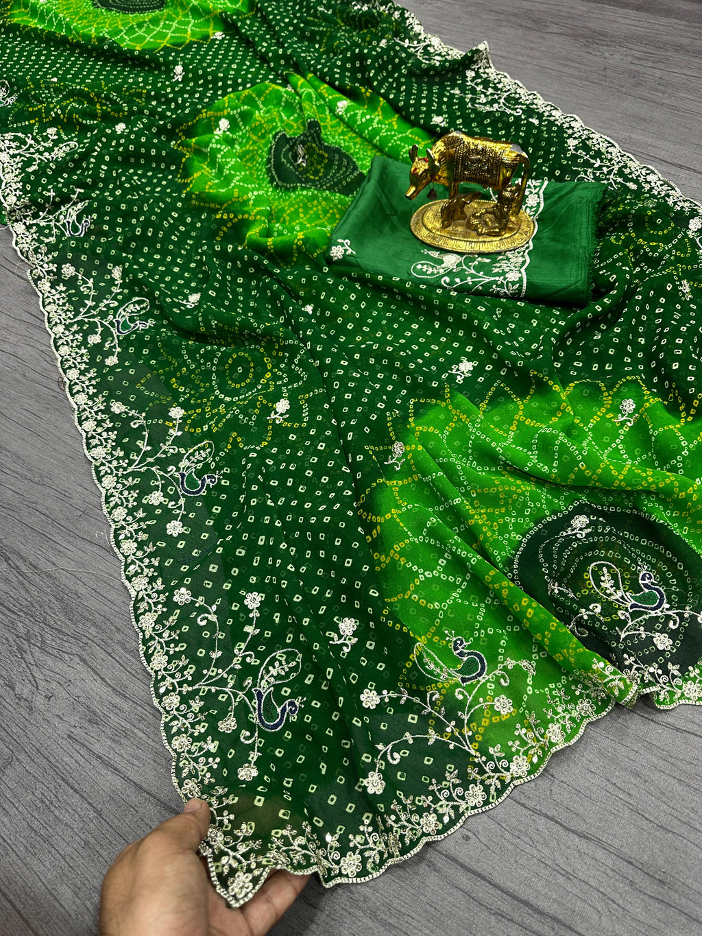 Beautifully crafted Traditional Georgette Saree