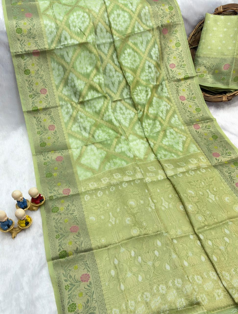 BANDHANI ORGANZA PATOLA SAREES