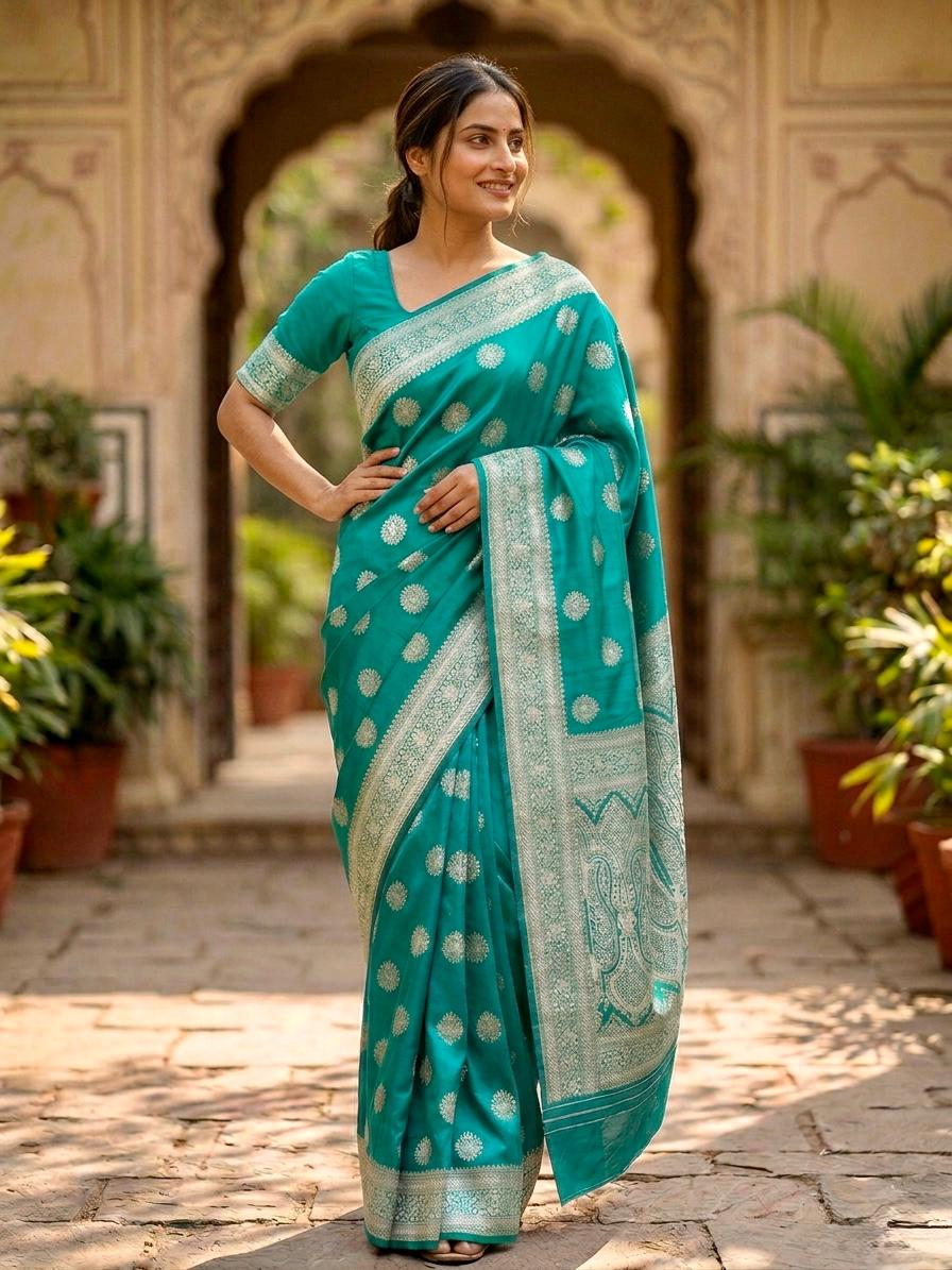 soft banarasi mashru satin silk saree
