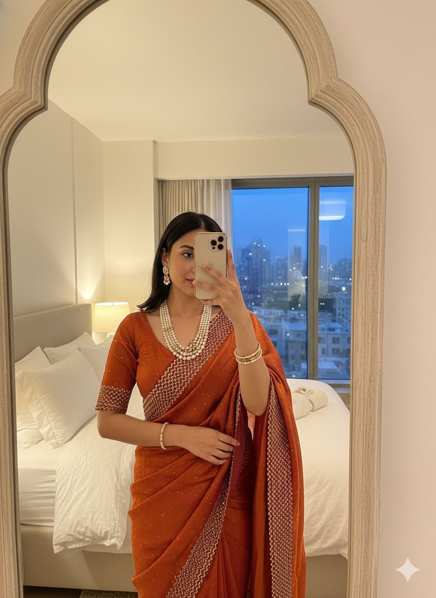 Very Soft 2 Ton Fendy Saree