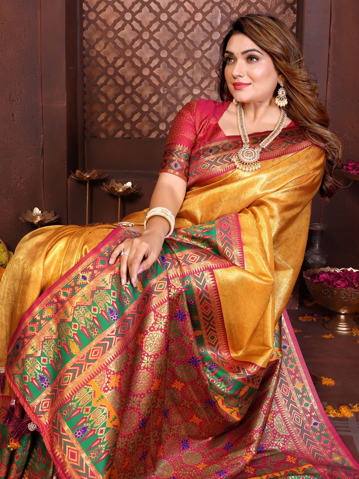 Premium Pure Banarasi Tissue Silk Sarees