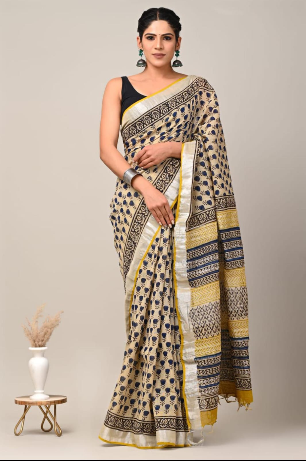 DIGITAL PRINT LINEN SAREE