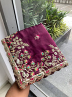 Maharani Black Rangoli Silk saree