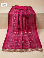 Ajrakh Sartin Viscose Saree