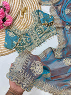 Embroidery Work Trending Saree