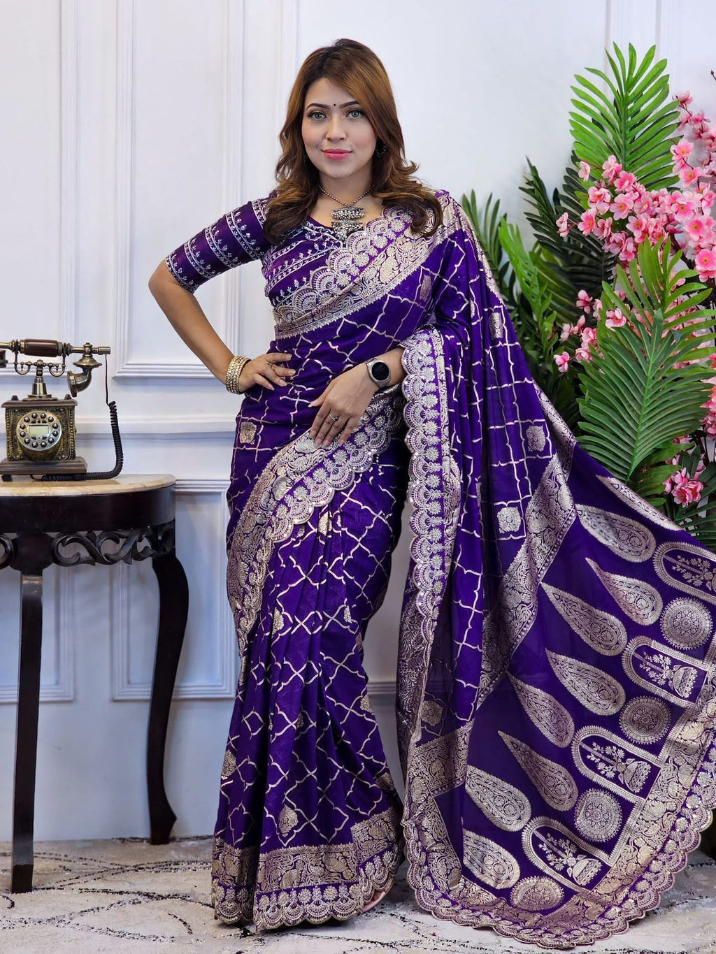 Pure Crepe Khadi Silk Pattu Saree