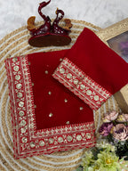 Wedding Special Pure Georgette Sequance  Saree