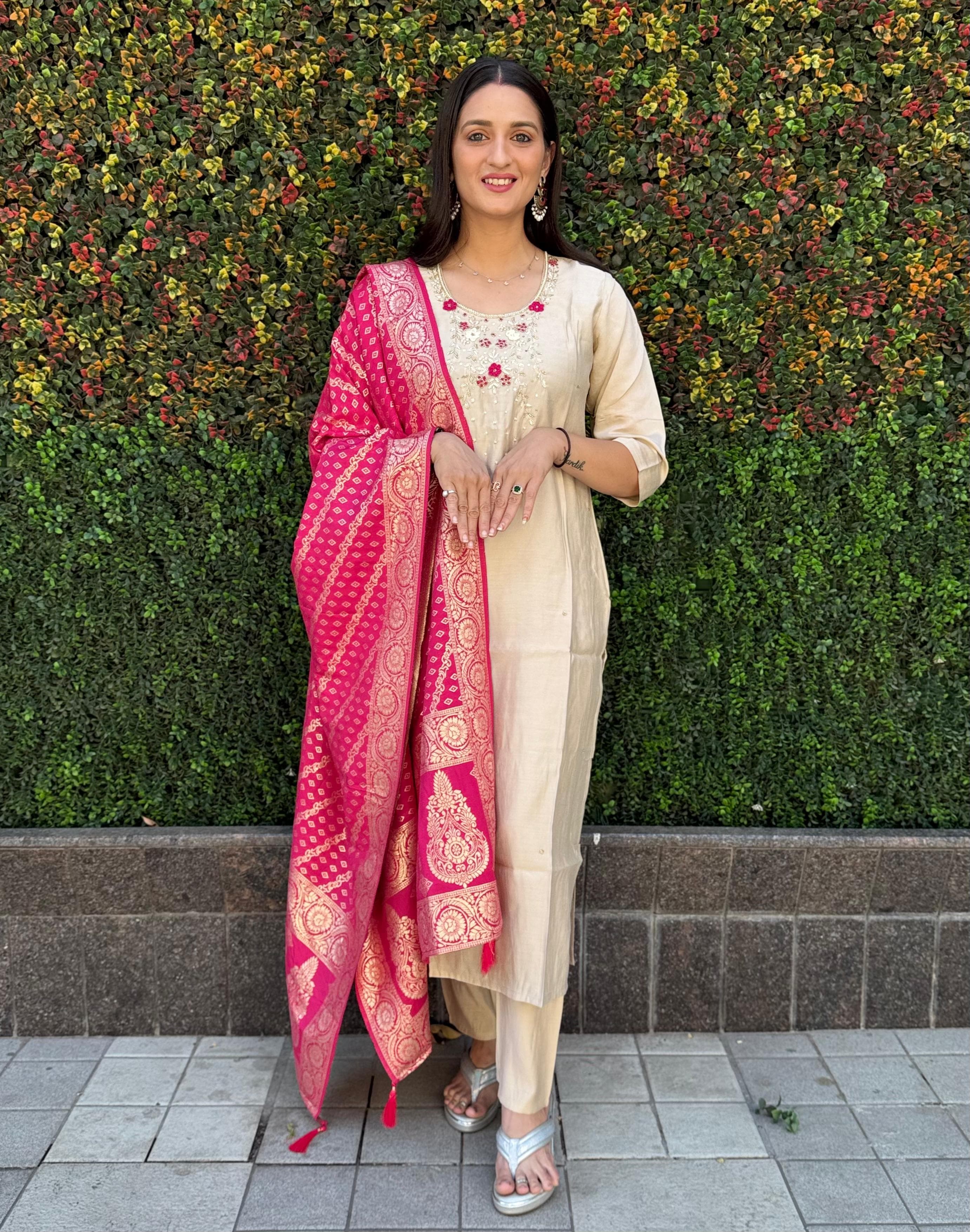 Designers Kurti Pent Dupatta Set