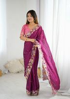 Premium Noha Crush Saree