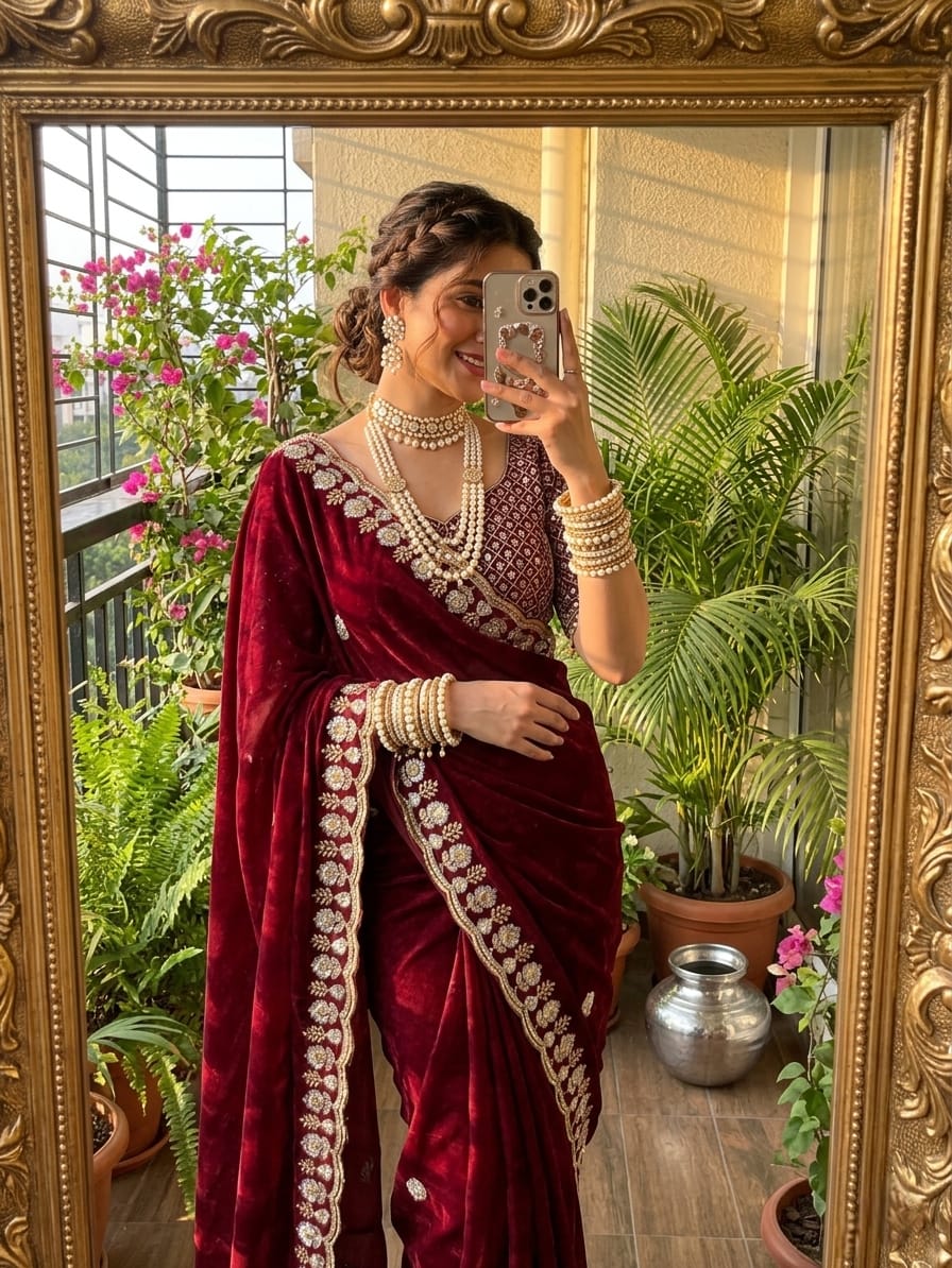 Very Soft nd elegant Rich look fendy sartin Saree