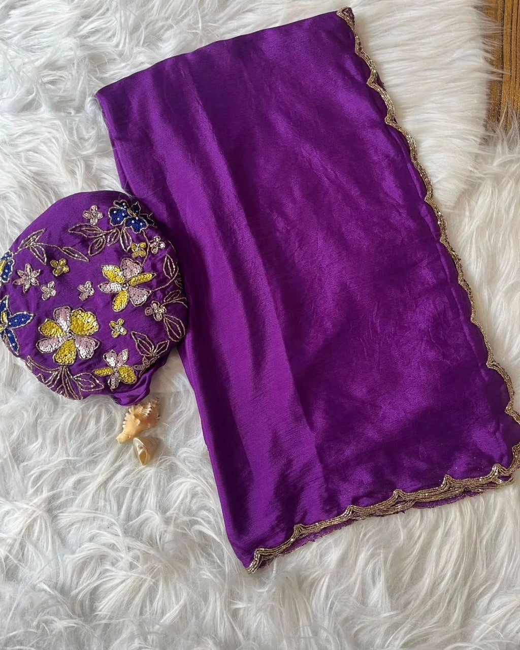 Pure Soft Chinon Silk Saree