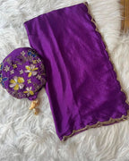 Pure Soft Chinon Silk Saree