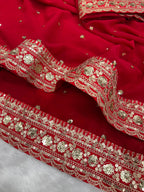 Wedding Special Pure Georgette Sequance  Saree