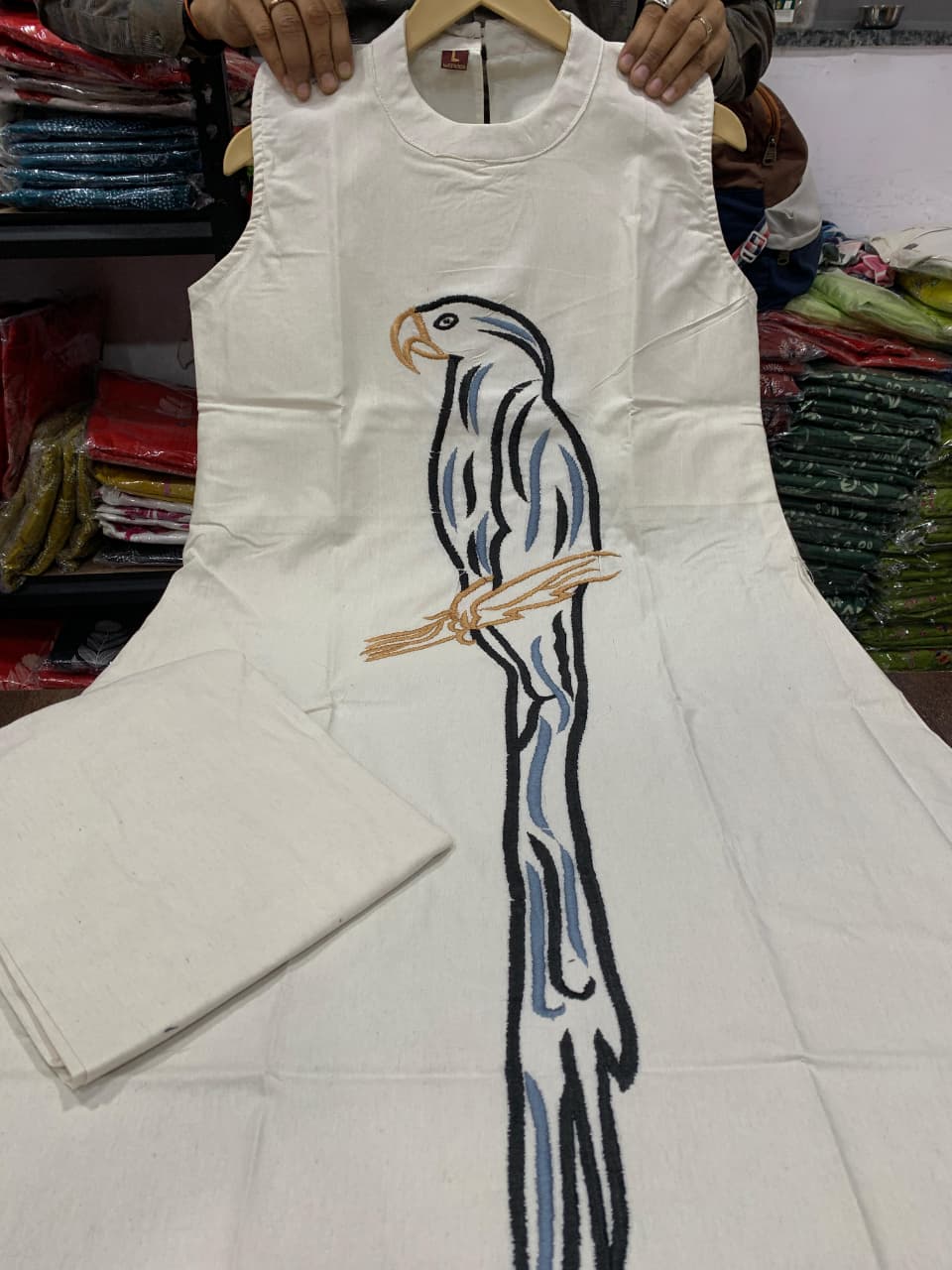 KHADHI COTTON KURTI WITH PLAZO