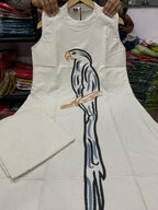 KHADHI COTTON KURTI WITH PLAZO