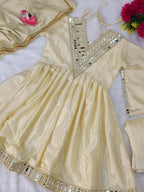 KEDIYA Style Real Mirror Work Kurti Plazzo Set