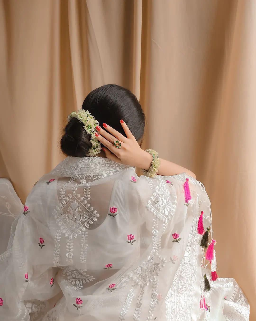 Pure soft Off-white silk organza saree
