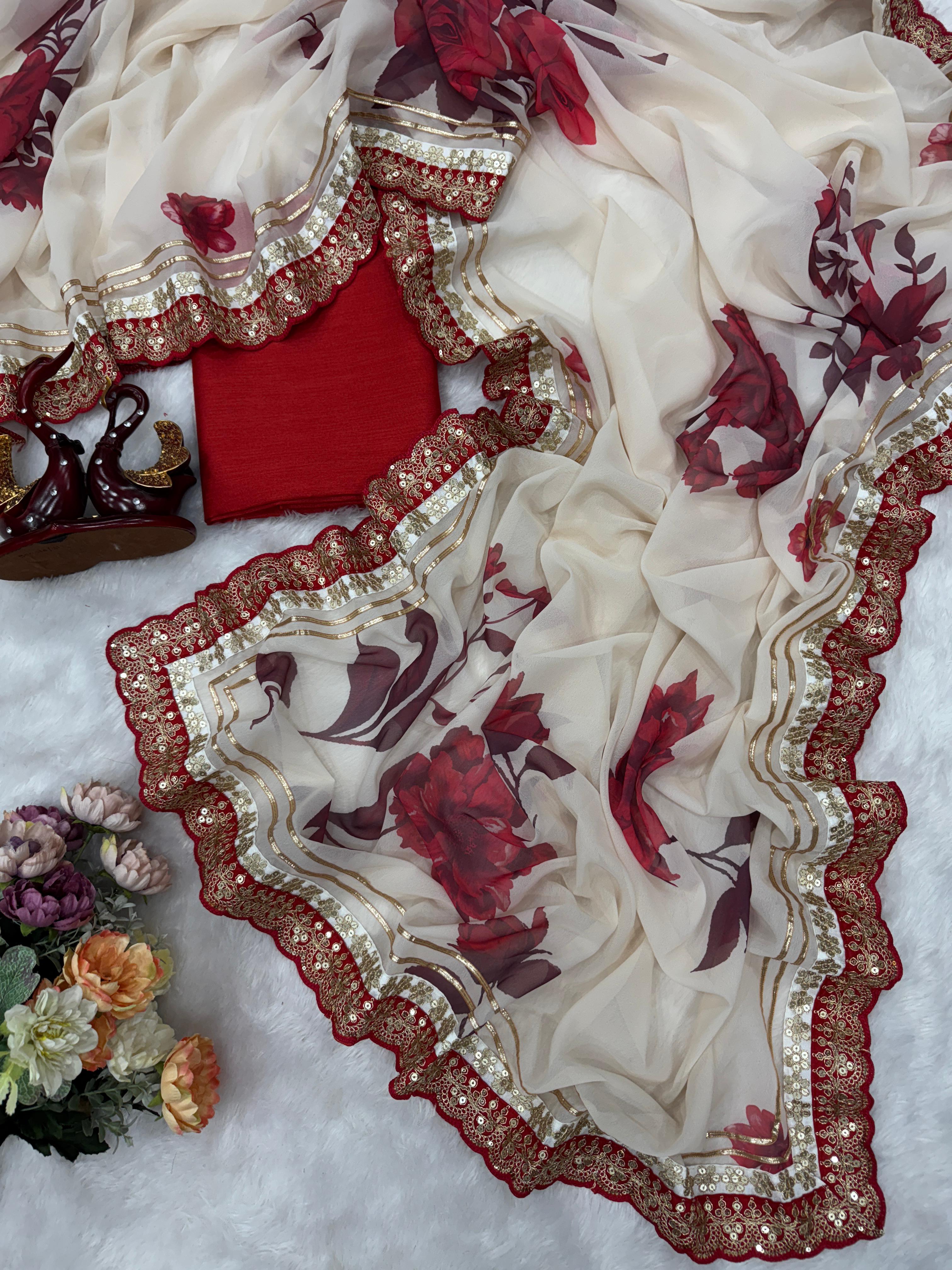 Soft Georgette With Beautiful Floral Print
