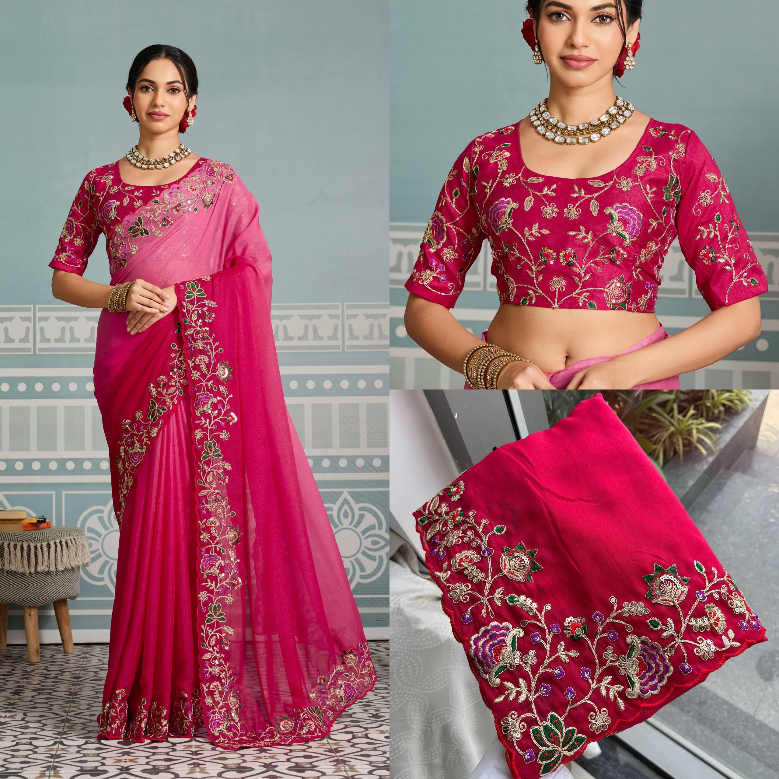 Soft Star Georgette Saree