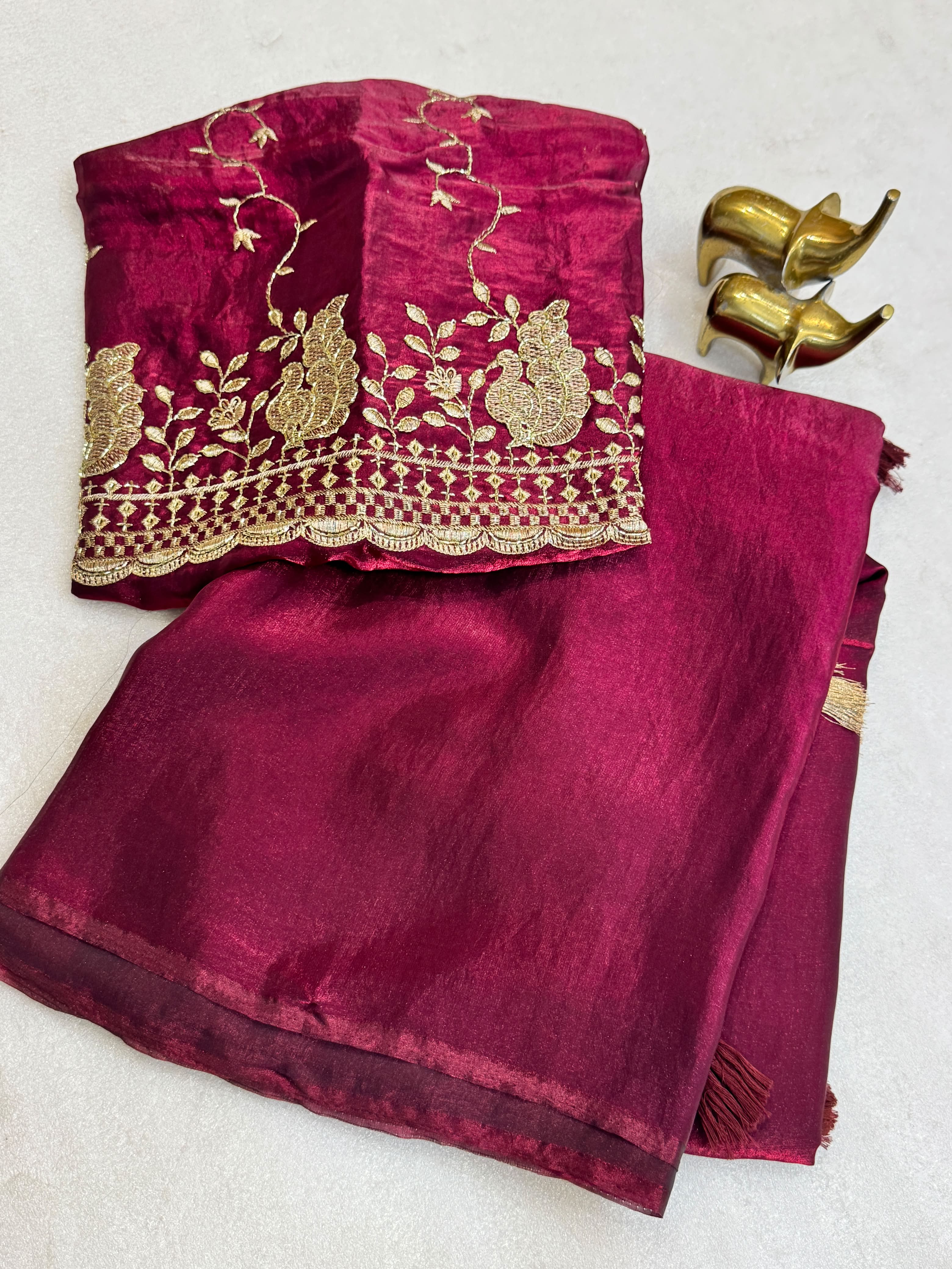 MAGIC NC TWO TONE SATIN SILK SAREE