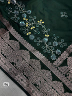 Banarasi Silk With Zari Border Saree