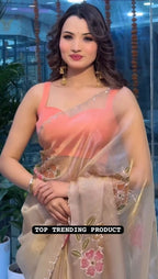 TWO TONE TISSUE SILK SAREE