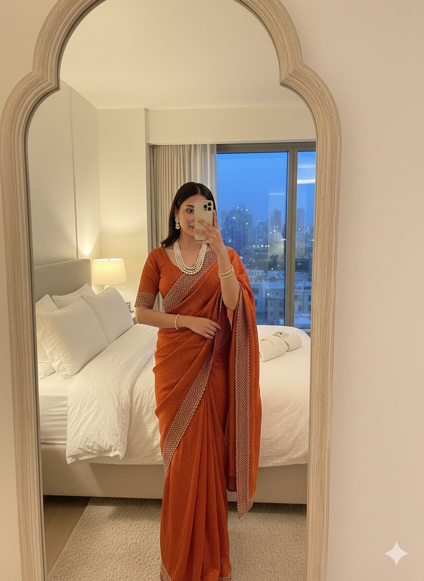 Very Soft 2 Ton Fendy Saree