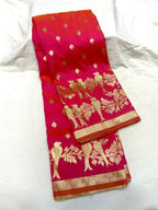 Soft Banarasi Silk Saree Couple Parrot Desgin
