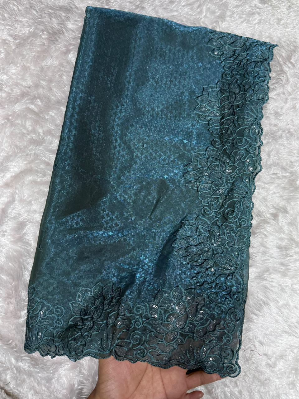 GLASS SATIN SEQUENCE SAREE