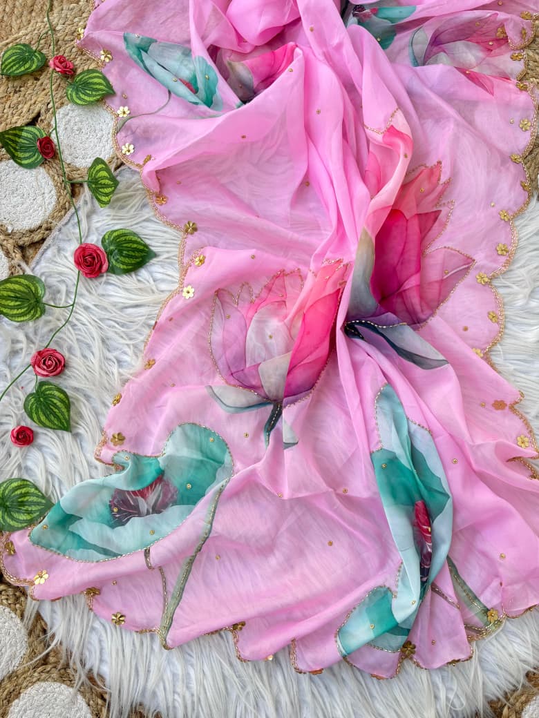 Pure Soft Teby Silk Saree