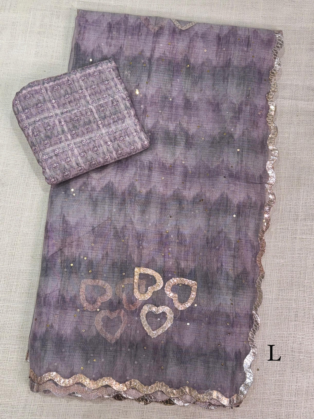 Heart beat Leno Cotton Saree