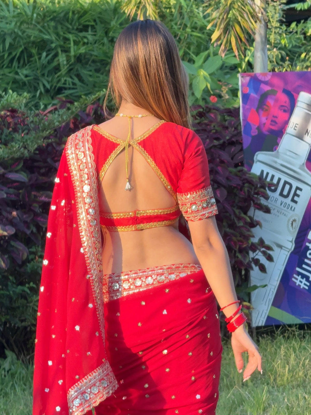 Wedding Special Pure Georgette Sequance  Saree