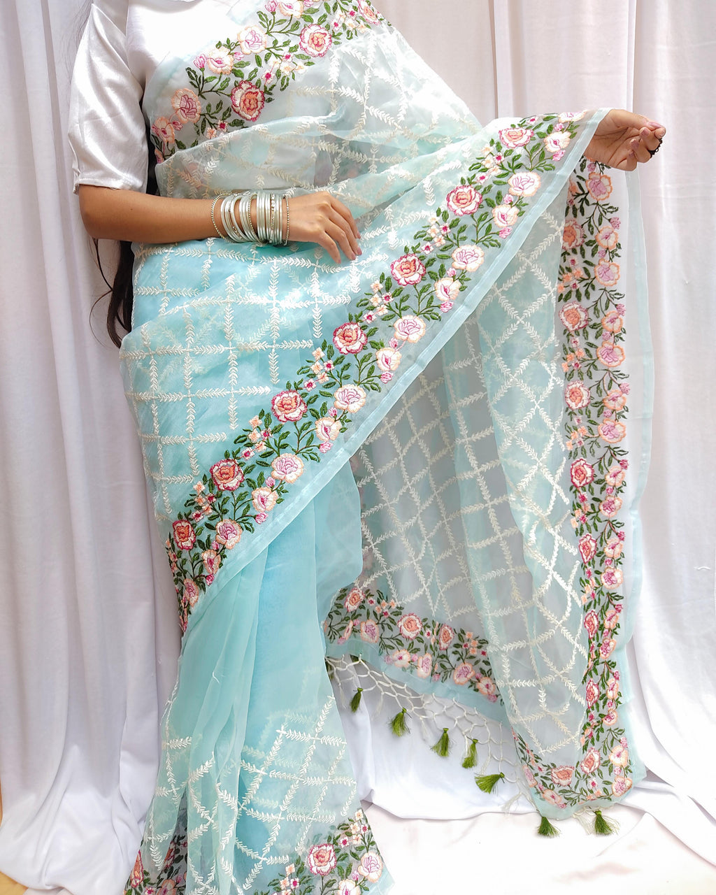 Semi Pure Organza Saree