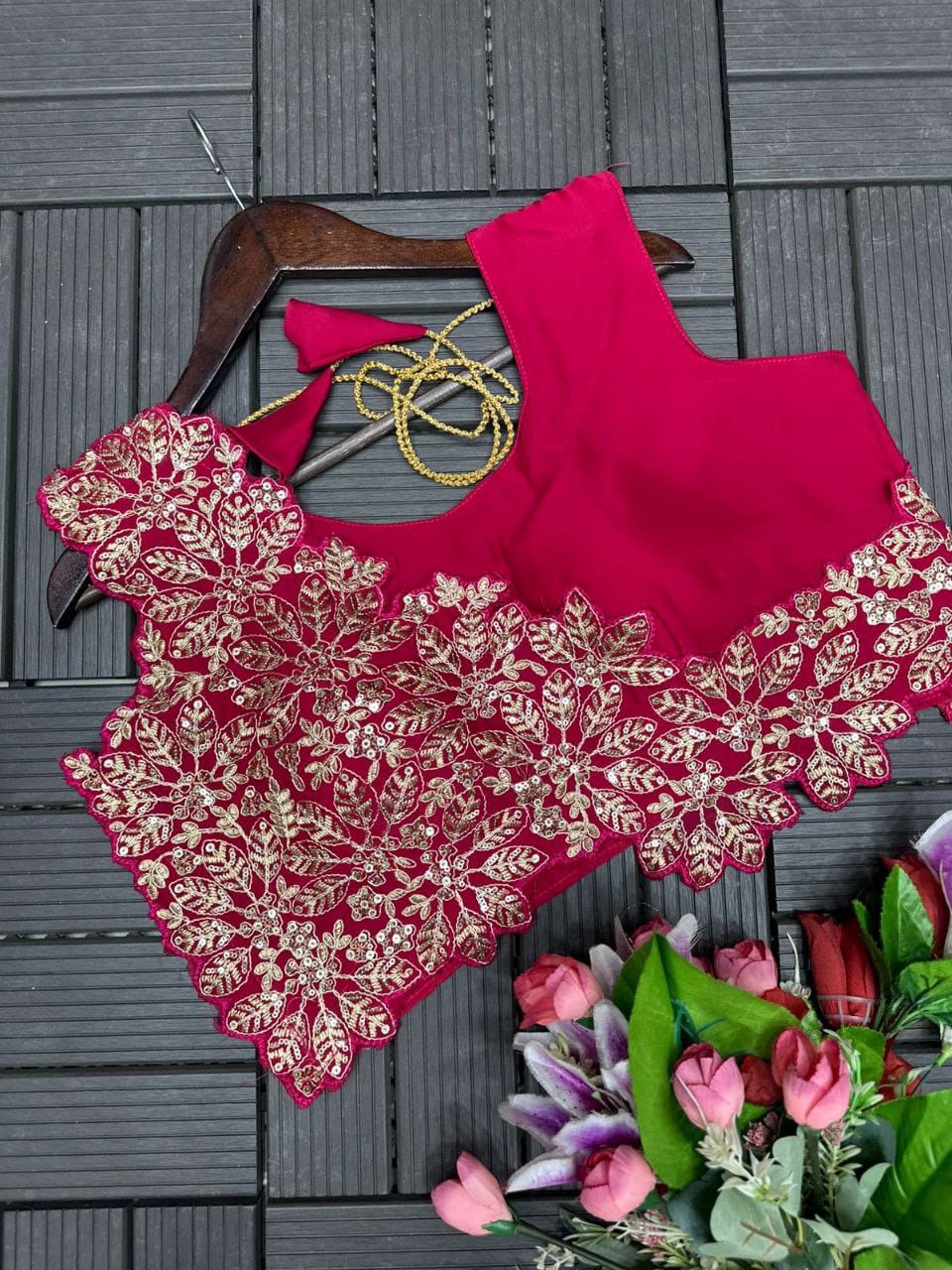 Embroidery Coding Pink Saree