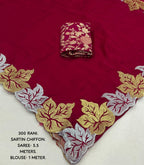 New Fancy Sartin Chiffon Emboridary Saree